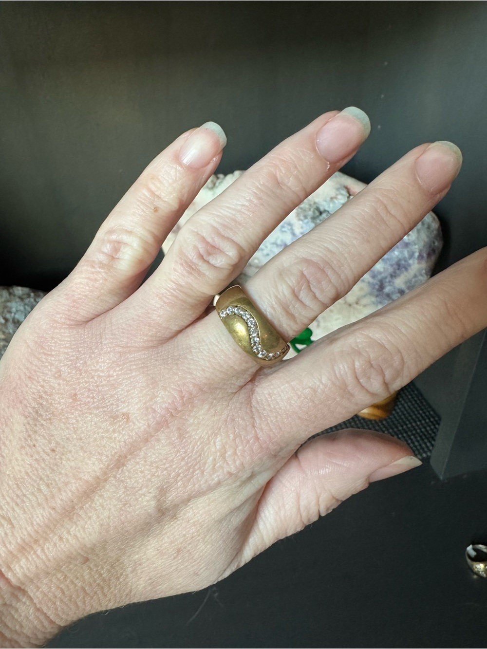 Golden Wave Ring - Picture 9 of 9